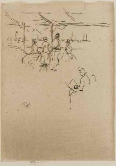 降临舞台，奶牛，1887年。 作者 詹姆斯·阿博特·麦克尼尔·惠斯勒