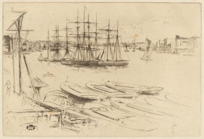 大水池，约1879年。 作者 詹姆斯·阿博特·麦克尼尔·惠斯勒