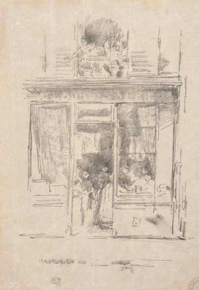 The Laundress-1894年的多芬广场洗衣店。 作者 詹姆斯·阿博特·麦克尼尔·惠斯勒