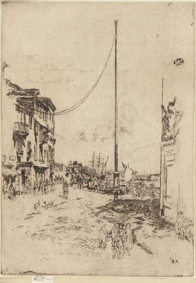 小桅杆》，1879-1880。 作者 詹姆斯·阿博特·麦克尼尔·惠斯勒