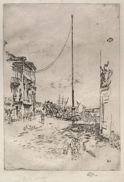 小桅杆，1880年。 作者 詹姆斯·阿博特·麦克尼尔·惠斯勒