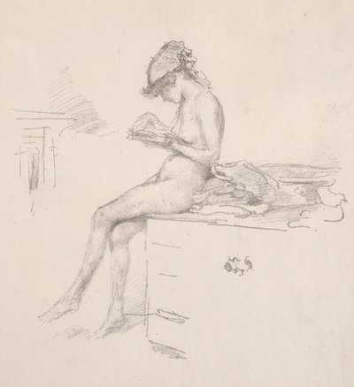 《小裸模特读》，1890年。 作者 詹姆斯·阿博特·麦克尼尔·惠斯勒