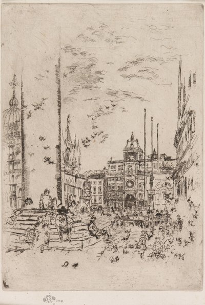 Piazzetta, 1879-1880. 作者 詹姆斯·阿博特·麦克尼尔·惠斯勒