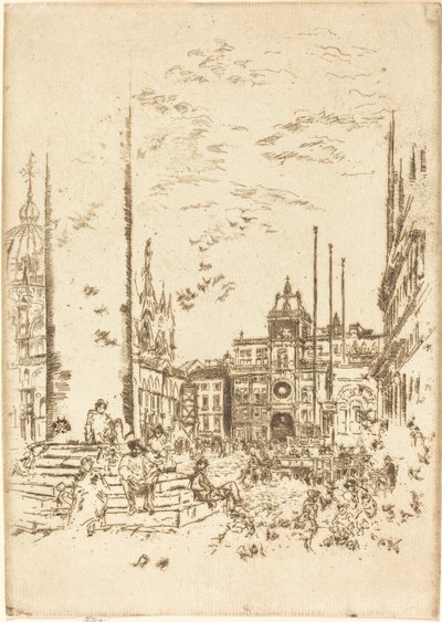 Piazzetta，1880年。 作者 詹姆斯·阿博特·麦克尼尔·惠斯勒