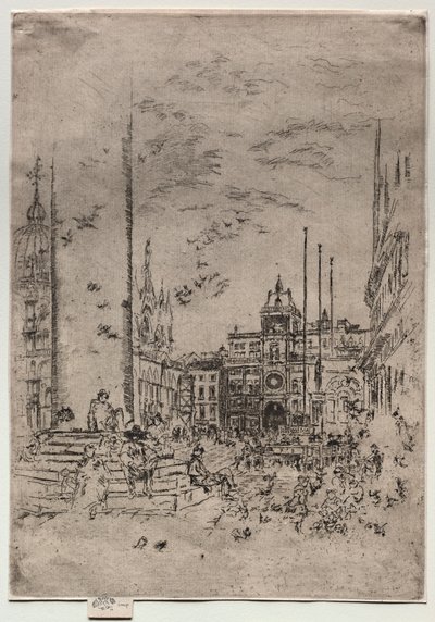 1880年的皮亚泽塔（Piazzetta）。 作者 詹姆斯·阿博特·麦克尼尔·惠斯勒