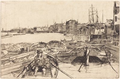 游泳池》，1859年。 作者 詹姆斯·阿博特·麦克尼尔·惠斯勒