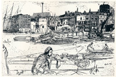 伦敦池，1859年，1904年 作者 詹姆斯·阿博特·麦克尼尔·惠斯勒