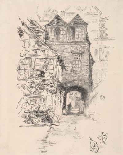 鲁昂的牧师之家，1894年。 作者 詹姆斯·阿博特·麦克尼尔·惠斯勒