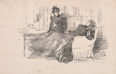 姐妹们，1894年。 作者 詹姆斯·阿博特·麦克尼尔·惠斯勒