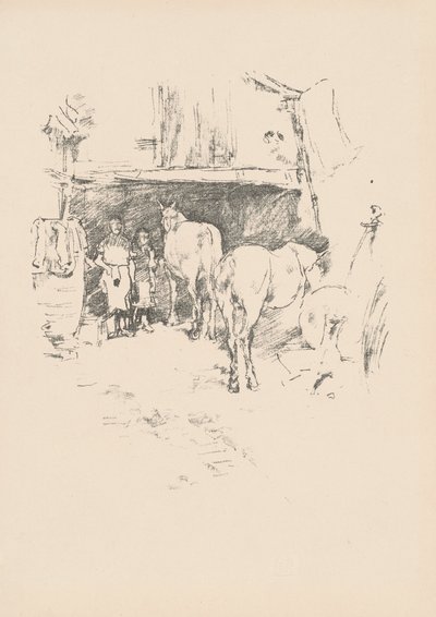 史密斯的院子，1895年。 作者 詹姆斯·阿博特·麦克尼尔·惠斯勒