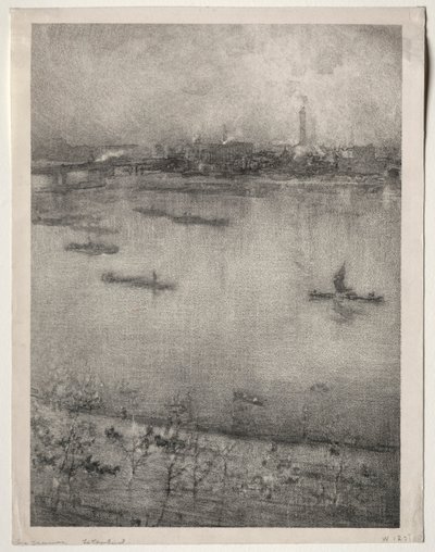 泰晤士河，1896年。 作者 詹姆斯·阿博特·麦克尼尔·惠斯勒