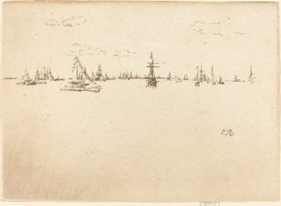 Turret-Ship, 1887年。 作者 詹姆斯·阿博特·麦克尼尔·惠斯勒