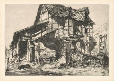 不安全的租房，1858年。 作者 詹姆斯·阿博特·麦克尼尔·惠斯勒
