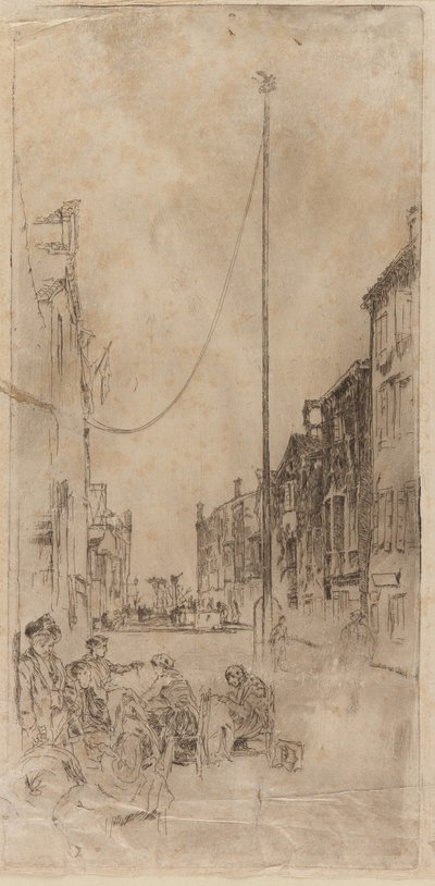 威尼斯人的桅杆，1879-1880。 作者 詹姆斯·阿博特·麦克尼尔·惠斯勒