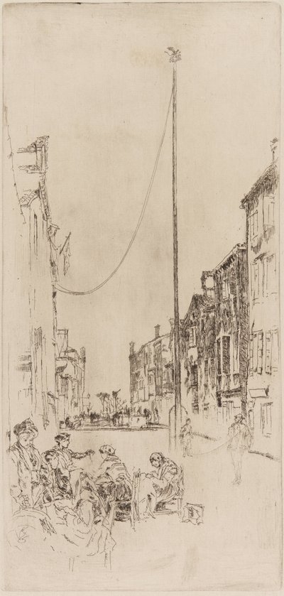 威尼斯人的桅杆，1879-1880。 作者 詹姆斯·阿博特·麦克尼尔·惠斯勒