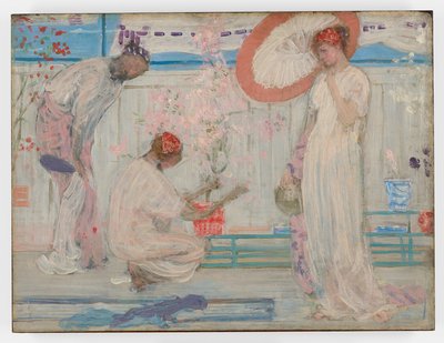 白色交响曲：三个女孩》，约 1868 年（木板上裱有磨光板油彩） 作者 James Abbott McNeill Whistler