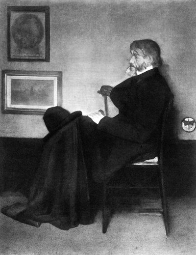 托马斯·卡莱尔（Thomas Carlyle），苏格兰散文家，讽刺作家和历史学家，约1873年。 作者 詹姆斯·阿博特·麦克尼尔·惠斯勒