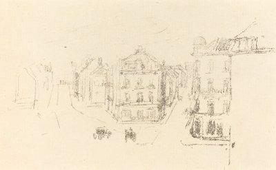 审判素描：迪耶普的大路，约1891年。 作者 詹姆斯·阿博特·麦克尼尔·惠斯勒