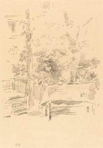 花园里的对谈》，1894年。 作者 詹姆斯·阿博特·麦克尼尔·惠斯勒