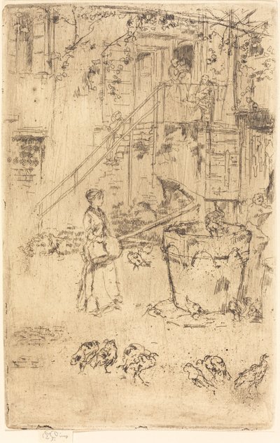 火鸡，1880年。 作者 詹姆斯·阿博特·麦克尼尔·惠斯勒