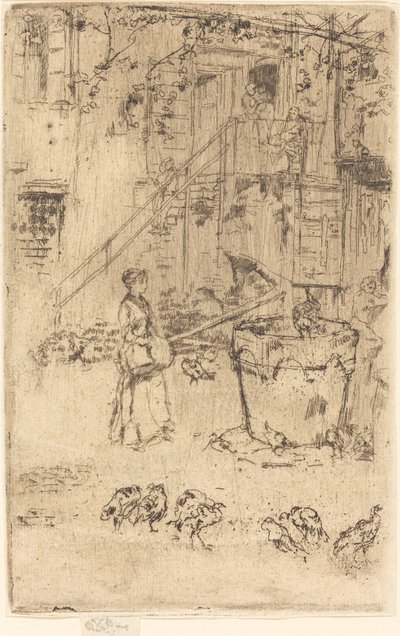火鸡，1880年。 作者 詹姆斯·阿博特·麦克尼尔·惠斯勒
