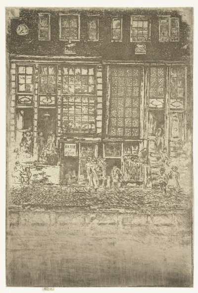 阿姆斯特丹的两座运河房屋
刺绣窗帘 作者 詹姆斯·阿博特·麦克尼尔·惠斯勒