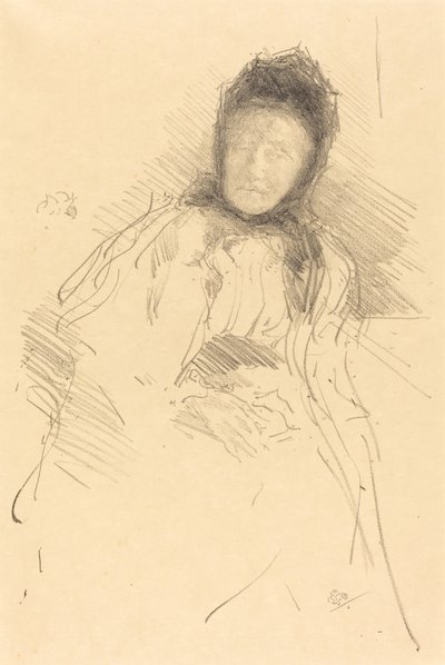 哈登夫人的未完成素描，1895年。 作者 詹姆斯·阿博特·麦克尼尔·惠斯勒