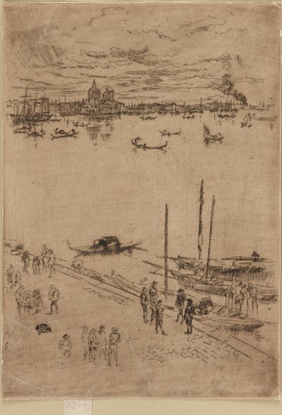 直立的威尼斯，1879-1880。 作者 詹姆斯·阿博特·麦克尼尔·惠斯勒