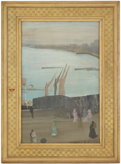粉色和灰色的变化：切尔西，1871-1872。 作者 詹姆斯·阿博特·麦克尼尔·惠斯勒