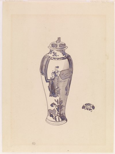 瓶身略微隆起的花瓶，1876-1878年。 作者 詹姆斯·阿博特·麦克尼尔·惠斯勒