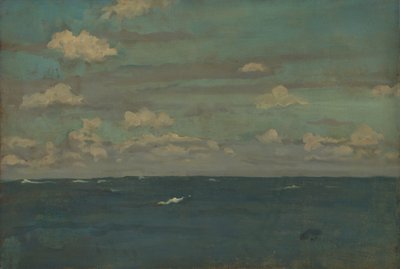 紫罗兰和银 - 深海，1893年。 作者 詹姆斯·阿博特·麦克尼尔·惠斯勒