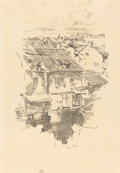 维特雷：运河》，1893年。 作者 詹姆斯·阿博特·麦克尼尔·惠斯勒