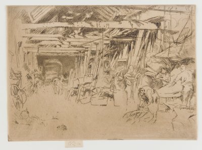 车工，1879-1880。 作者 詹姆斯·阿博特·麦克尼尔·惠斯勒