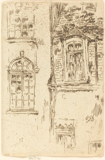 酒店对面的窗户，布尔格，1888年。 作者 詹姆斯·阿博特·麦克尼尔·惠斯勒