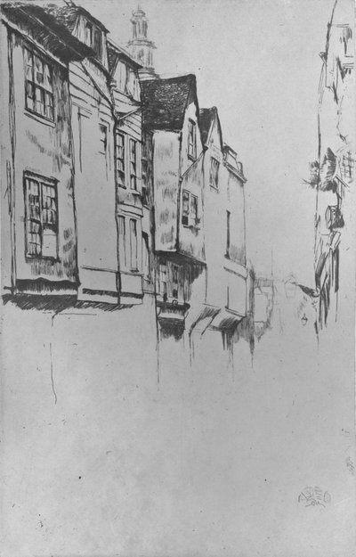 威奇街（Wych Street），1877年，1904年 作者 詹姆斯·阿博特·麦克尼尔·惠斯勒