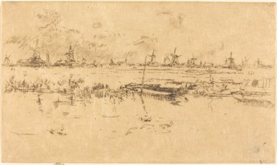 Zaandam, 1889. 作者 詹姆斯·阿博特·麦克尼尔·惠斯勒