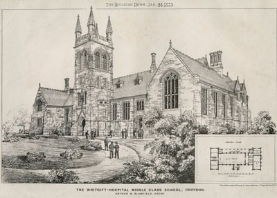 1873年，克罗伊登的Whitgift医院中学班 作者 詹姆斯·阿克曼