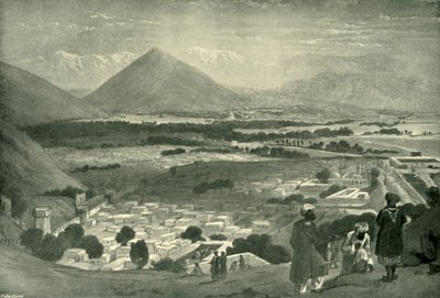 城堡上部的巴拉·希萨尔（Bala Hissar）和喀布尔市（C1842），摄于1901年。 作者 詹姆斯·阿特金森