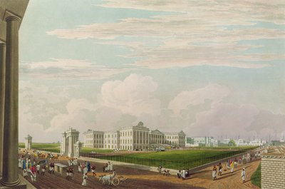 1826年加尔各答政府大楼的视图，由年轻的罗伯特·哈维尔（1793-1878）（aquatint）刻 作者 詹姆斯·贝利·弗雷泽