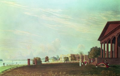 Barrackpore House，加尔各答，由Robert Havell，酒吧刻。 1824年（雕刻） 作者 詹姆斯·贝利·弗雷泽