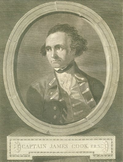 詹姆斯·库克船长的肖像，1777年 作者 詹姆斯·巴希尔