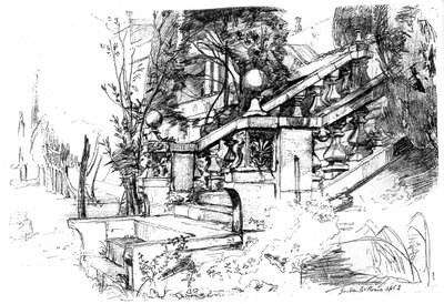罗马附近的花园，1848年c1880-1882年。 作者 詹姆斯·克拉克·胡克