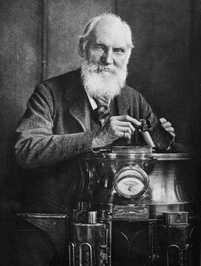苏格兰数学家和物理学家开尔文勋爵（Lord Kelvin）带着罗盘，1902年 作者 詹姆斯·克雷格·安南