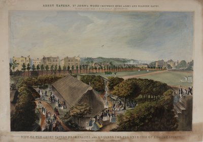 观点的修道院小酒馆散步和地面，紫罗兰色小山，马里波恩，c.1870 作者 詹姆斯·D·巴内特