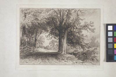 风景（蚀刻版画，胶合版画） 作者 詹姆斯·戴维·斯米利