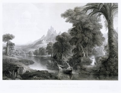 人生的航程—青年，c。 1855年（雕刻） 作者 詹姆斯·戴维·斯米利