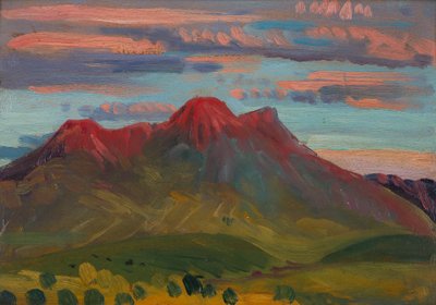 Arenig Sunset，c.1911-12 作者 詹姆斯·迪克森·英尼斯