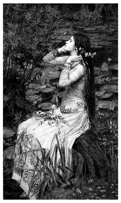 奥菲莉亚（Ophelia），1895年。 作者 詹姆斯·多比