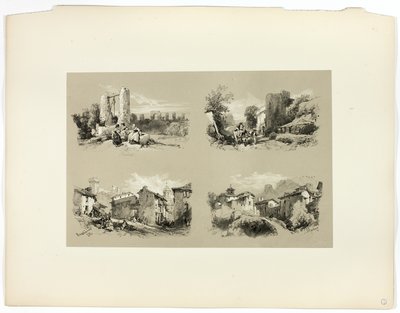 弗雷斯、博凯尔、城堡，选自《风景如画选集 作者 詹姆斯·杜菲尔德·哈丁