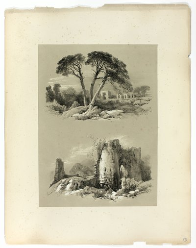 弗雷斯和彭纳德城堡，选自《风景如画》选集 作者 詹姆斯·杜菲尔德·哈丁
